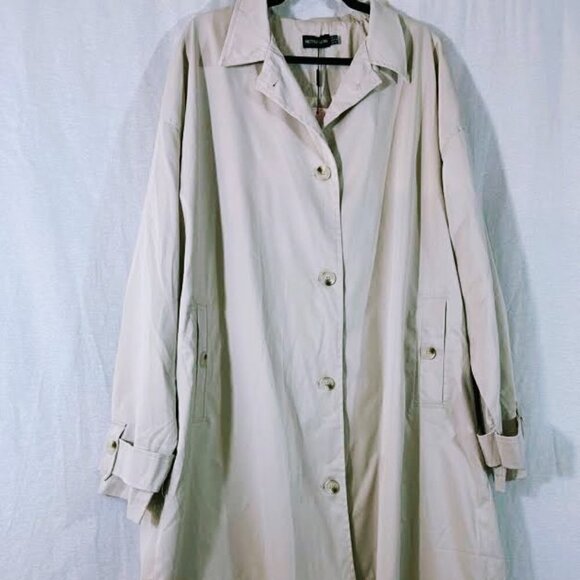 Pretty Little Thing Oversized Relaxed Fit Tan Trench Coat w/o Belt Size 10 - Picture 3 of 8